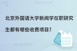 北京外國語大學新聞學在職研究生都有哪些收費項目?