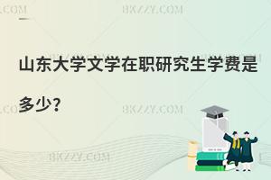 山東大學文學在職研究生學費是多少？