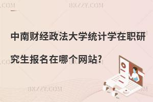 中南財經政法大學統計學在職研究生報名在哪個網站?